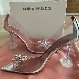 AMINA MUADDI Rosie Glass PVC Pumps
